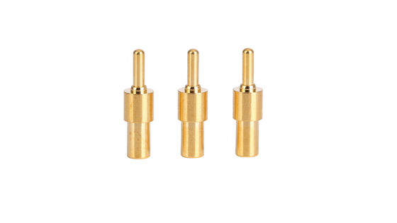 Gold Plating Machined Pin Customized Brass CNC Turned Parts 10U''