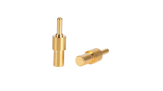 Gold Plating Machined Pin Customized Brass CNC Turned Parts 10U''