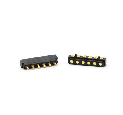 Side Mounted Spring Loaded Connector Customized Pogo Pin Connectors 2.54mm Pitch