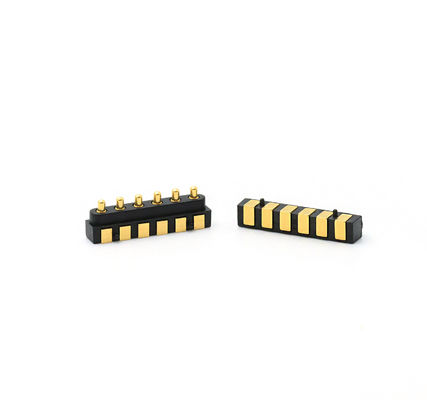 Side Mounted Spring Loaded Connector Customized Pogo Pin Connectors 2.54mm Pitch