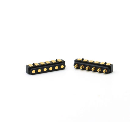 Side Mounted Spring Loaded Connector Customized Pogo Pin Connectors 2.54mm Pitch