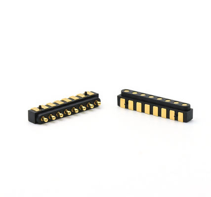 3A 8 Pin Pogo Connector Side Mounted Spring Loaded Pin Connector Lead free C680