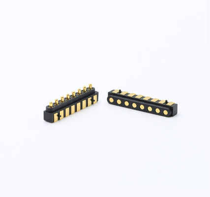 3A 8 Pin Pogo Connector Side Mounted Spring Loaded Pin Connector Lead free C680