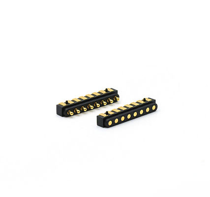 3A 8 Pin Pogo Connector Side Mounted Spring Loaded Pin Connector Lead free C680