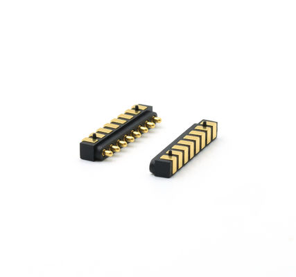 3A 8 Pin Pogo Connector Side Mounted Spring Loaded Pin Connector Lead free C680