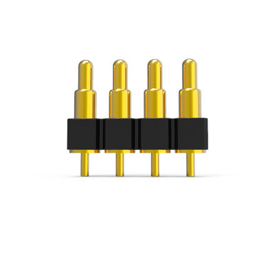 Single Row 4 Pin Pogo Connector Customized Spring Loaded Connectors 2.54mm Pitch For Health Care