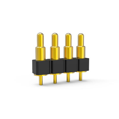 Single Row 4 Pin Pogo Connector Customized Spring Loaded Connectors 2.54mm Pitch For Health Care