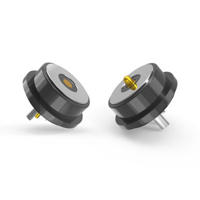 HTN Round Magnetic Connector Black Spring Loaded Electrical Connector 3A