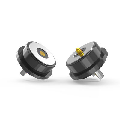 HTN Round Magnetic Connector Black Spring Loaded Electrical Connector 3A