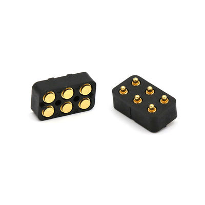 Customized Spring Loaded Connector Male And Female Pogo Pins Connector 6pin For Medica Product
