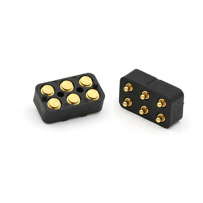 Customized Spring Loaded Connector Male And Female Pogo Pins Connector 6pin For Medica Product