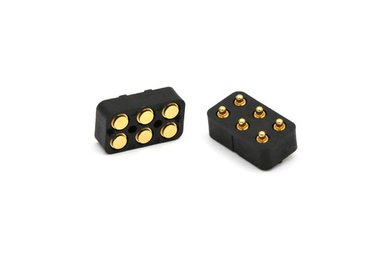 Customized Spring Loaded Connector Male And Female Pogo Pins Connector 6pin For Medica Product