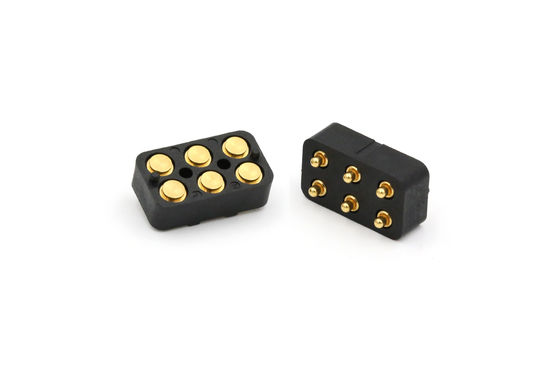 Customized Spring Loaded Connector Male And Female Pogo Pins Connector 6pin For Medica Product