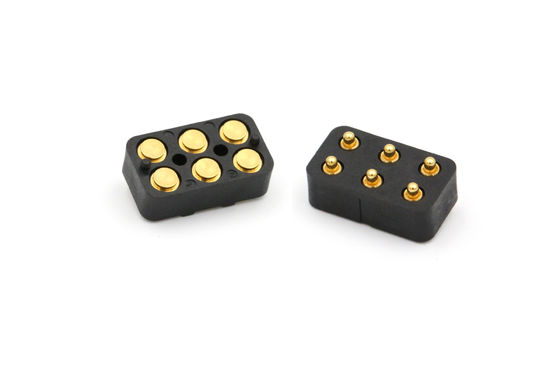 Customized Spring Loaded Connector Male And Female Pogo Pins Connector 6pin For Medica Product