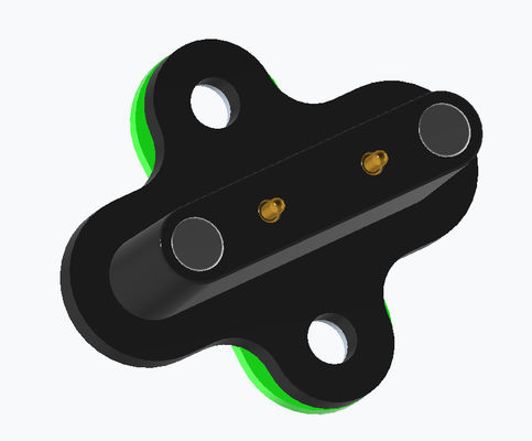 2pin male brass C6801 pogo pin magnetic connectors with N52 magnet