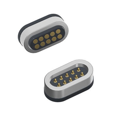 1.5A double row 10pin male and female magnetic connector pogo pin 2.0mm pitch