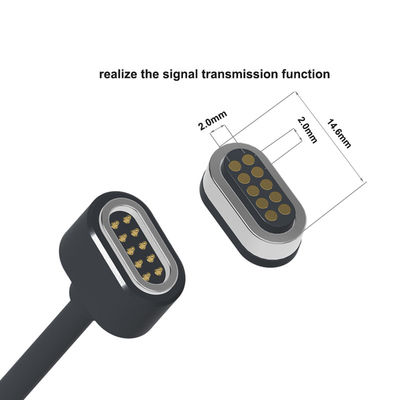 Double Row 10Pin Pogo Pins Magnetic Cable USB Connector With 1M PVC Cable