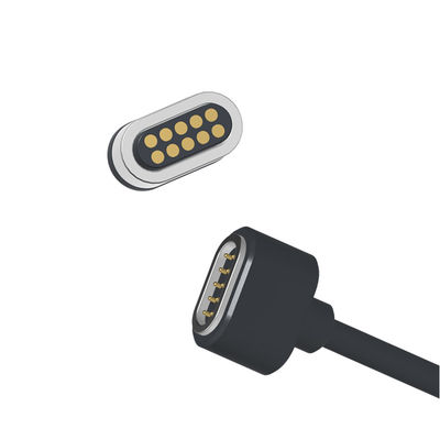 Double Row 10Pin Pogo Pins Magnetic Cable USB Connector With 1M PVC Cable