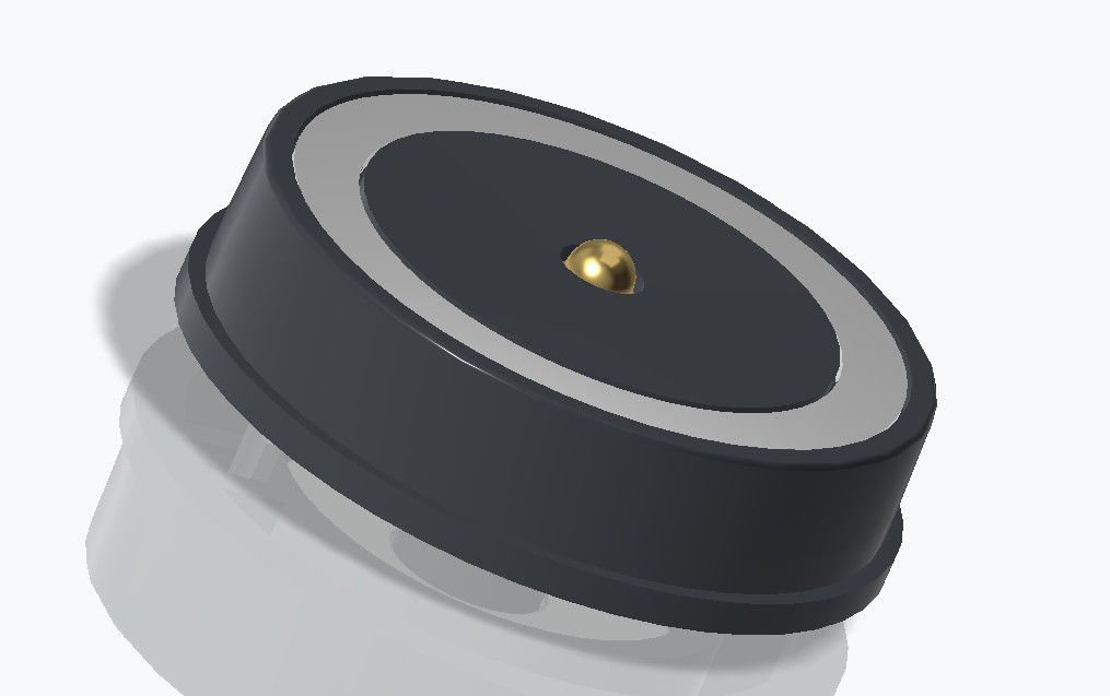 OD20.0mm Customized 5A Rounded 2Pin Magnetic Brass C6801 Pogo Pin Connector