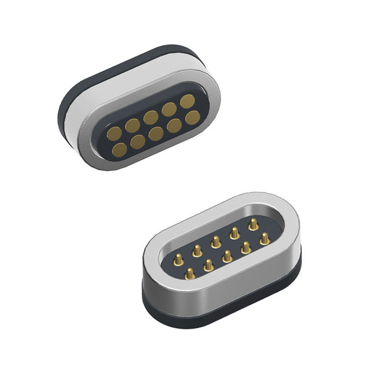 1.5A double row 10pin male and female magnetic connector pogo pin 2.0mm pitch